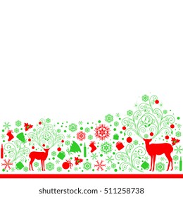 Christmas elements, set