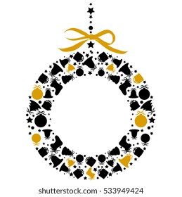 Christmas elements, set