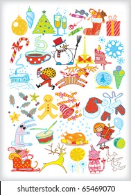Christmas Elements Set (colorful vector)