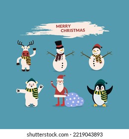 Christmas elements set design vector illustration