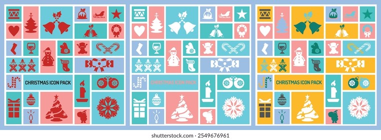 Christmas elements set icons design vector christmas collection