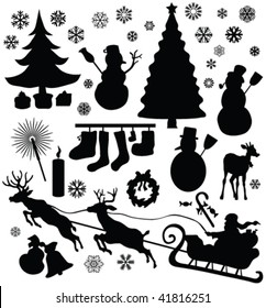 64,680 Christmas animals silhouette Images, Stock Photos & Vectors ...