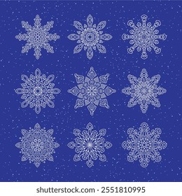 christmas elements snowflakes trees pattern gift wrap vector transparent background 