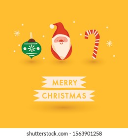 Christmas elements with text and layout template for cards and banner design : Vector Illustration