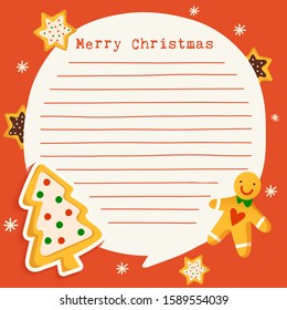 Christmas elements with text and layout template for cards and banner design : Vector Illustration