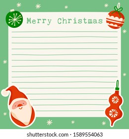 Christmas elements with text and layout template for cards and banner design : Vector Illustration