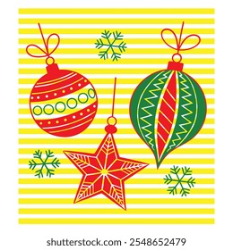 Vektorgrafik von Weihnachtselementen