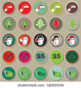 Christmas elements vector illustrations