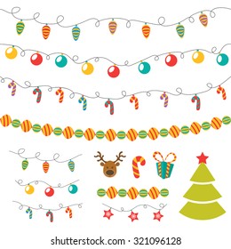 Christmas elements vector set