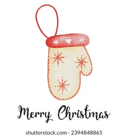 Christmas elements watercolor Christmas and new year decorations
