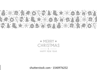 Christmas elements with wishes. Xmas greeting card. Vector