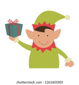 Christmas elf cartoon