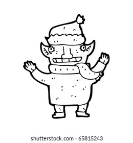 christmas elf cartoon