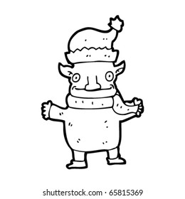 christmas elf cartoon