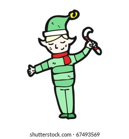 Weihnachtselfenkartoon