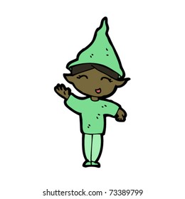 christmas elf cartoon