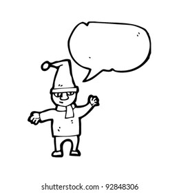 christmas elf cartoon