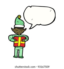 christmas elf cartoon