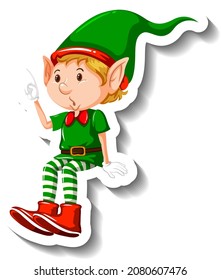 Christmas elf cartoon character illustration