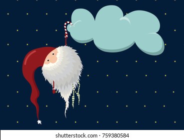 Christmas elf with cloud
