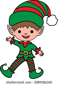 Christmas elf decoration for T-shirt