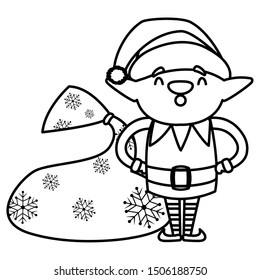 Christmas elf design vector illustration