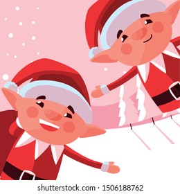 Christmas elf design vector illustration