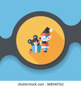 Christmas elf flat icon with long shadow,eps10