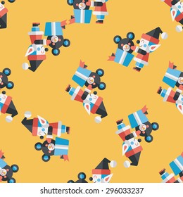 Christmas elf flat icon,eps10 seamless pattern background