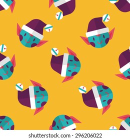 Christmas elf flat icon,eps10 seamless pattern background