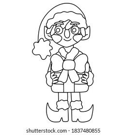 643 Christmas elves coloring page Images, Stock Photos & Vectors ...