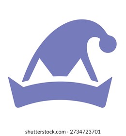 "Ilustración vectorial de sombrero de elfo de Navidad con campana tintineante - Gorra de ayudante de Festiva festivo aislado en blanco"