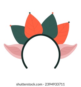 Christmas Elf headband for festive decoration. Flat vector illustration.