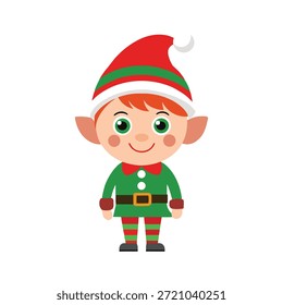Natal elfo ícone vetor ilustração no fundo branco