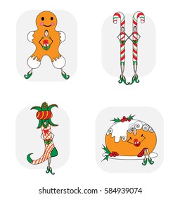 Christmas Elf Icons SET 