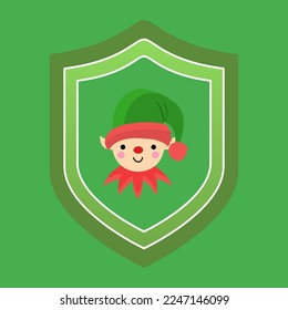 Christmas elf icons, vector illustration