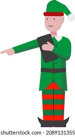 Christmas elf with a list