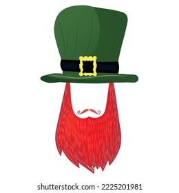 Christmas elf mask for selfie on white background