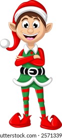 Christmas elf posing