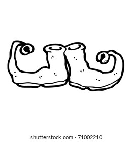 christmas elf shoes cartoon