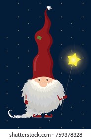 Christmas elf with sparkler