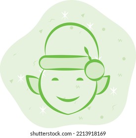 Christmas elf Vector Icon which is suitable for commercial work and easily modify or edit it

