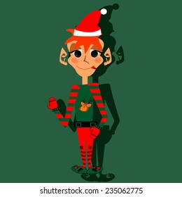 christmas elf vector illustration