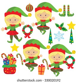 Christmas elf vector illustration