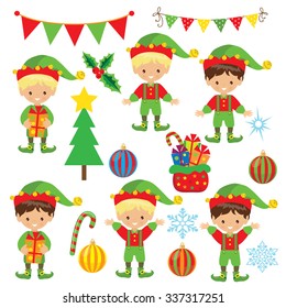 Christmas elf vector illustration