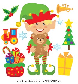 Christmas elf vector illustration