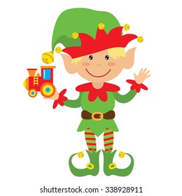 Christmas elf vector illustration