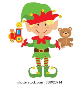 Christmas elf vector illustration