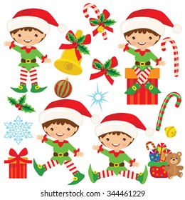 Christmas elf vector illustration