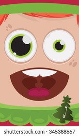 Christmas elf vector illustration